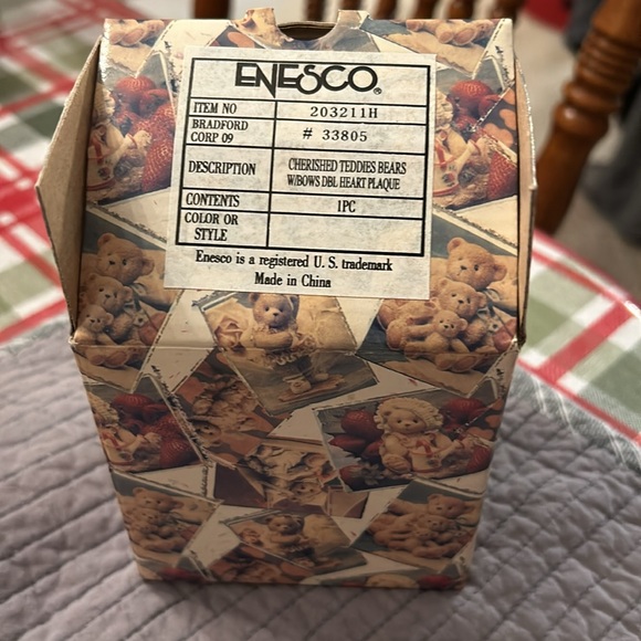 Cherished Teddies- Bears with Bows Double Heart Plaque - Picture 5 of 5